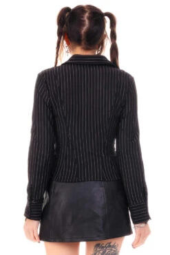 Libby Pinstripe Corset-Lace Shirt -TUNNEL Vision Shop HS115 3494