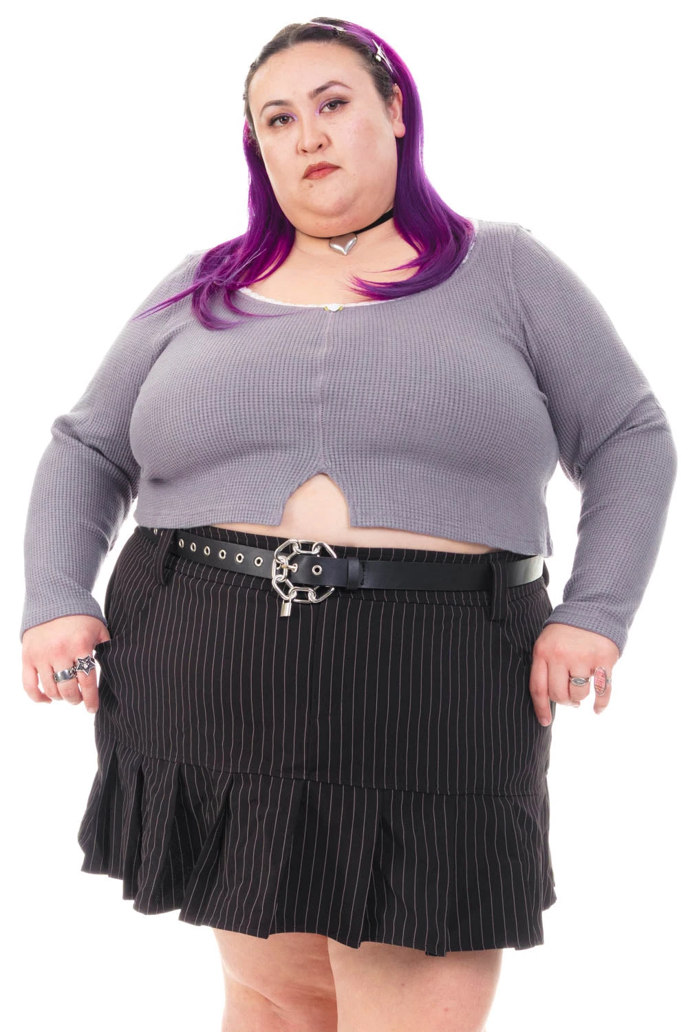 Rosa Grey Lace-Trimmed Thermal Long-Sleever 10 Rosa Grey Lace-Trimmed Thermal Long-Sleever - Image 10