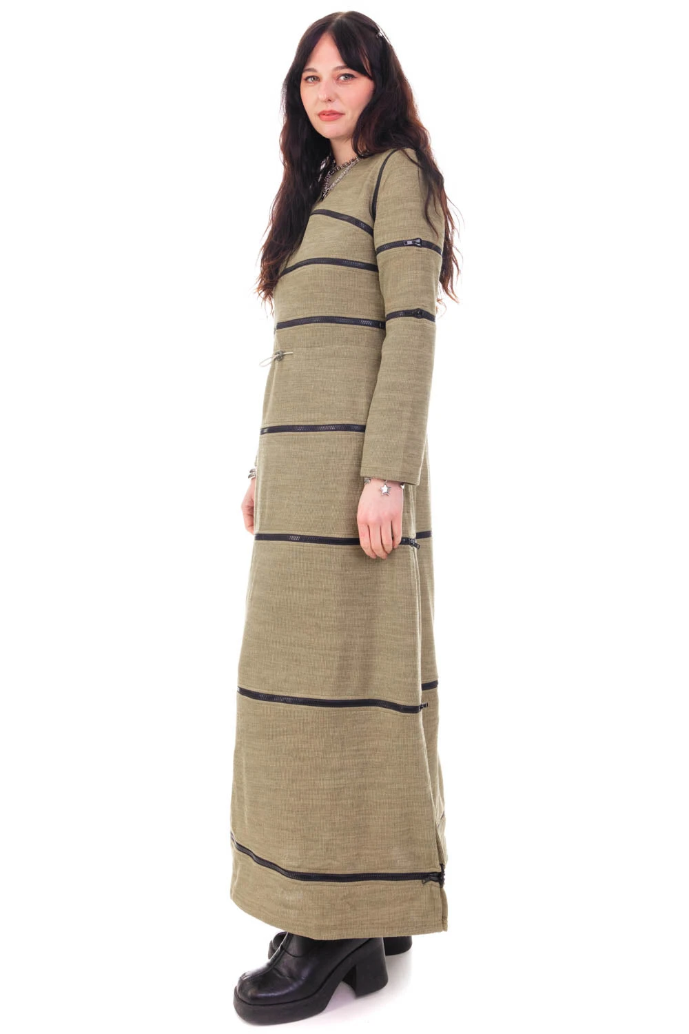 40-in-1 Olive Green Zip-Off Convertible Dress 13 40-in-1 Olive Green Zip-Off Convertible Dress - Image 13