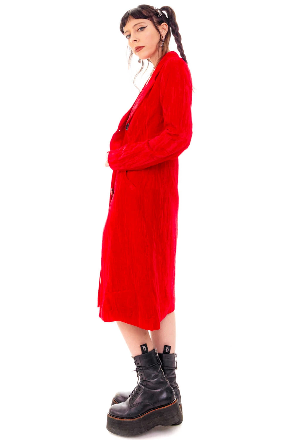 Mazzy Red Longline Jacket 16 Mazzy Red Longline Jacket - Image 16