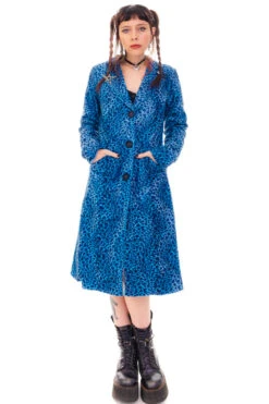 Mazzy Blue Cheetah Longline Jacket -TUNNEL Vision Shop HS115 3533 31e270c0 63a3 423b add2 35926c5f40a9