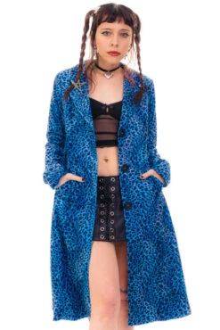 Mazzy Blue Cheetah Longline Jacket -TUNNEL Vision Shop HS115 3534 1c743ad7 8bf9 45c0 a9b1 4c050e3659b2