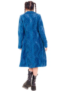 Mazzy Blue Cheetah Longline Jacket -TUNNEL Vision Shop HS115 3537