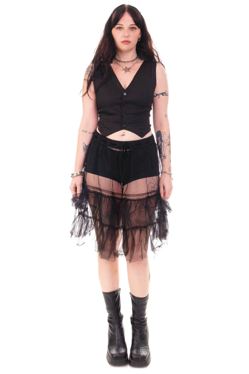 Louisa May Sheer Black Ruffle Skirt 10 Louisa May Sheer Black Ruffle Skirt - Image 10