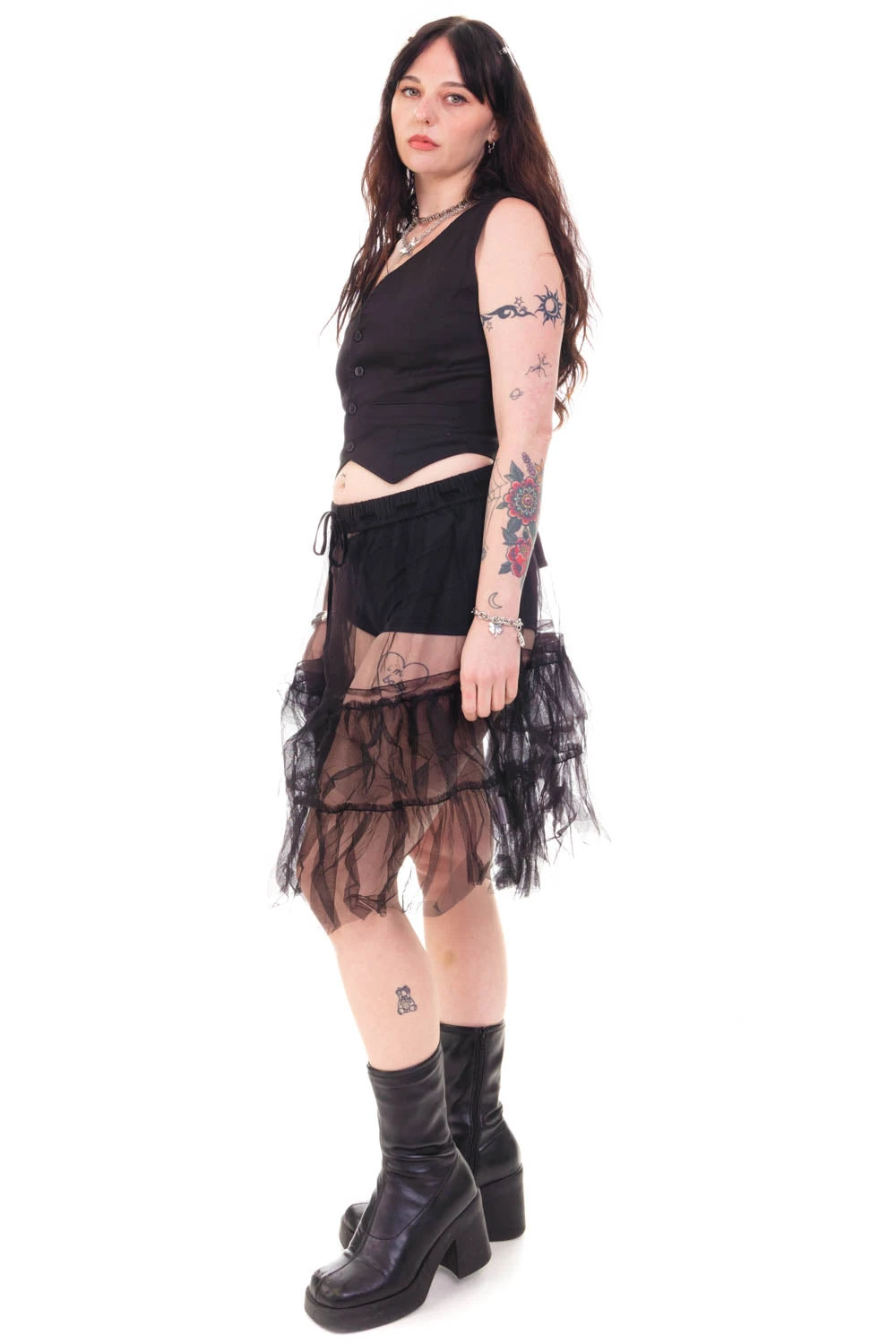 Louisa May Sheer Black Ruffle Skirt 11 Louisa May Sheer Black Ruffle Skirt - Image 11