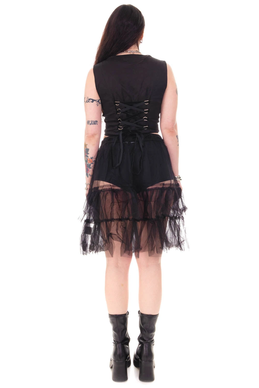 Louisa May Sheer Black Ruffle Skirt 12 Louisa May Sheer Black Ruffle Skirt - Image 12