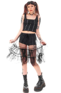 Louisa May Sheer Black Ruffle Skirt 37 Louisa May Sheer Black Ruffle Skirt -TUNNEL Vision Shop HS115 3571 cc049554 9d52 4e09 a919 857f39449eff