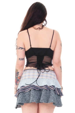 Annika Blue Tiered Mini Skirt -TUNNEL Vision Shop HS115 3594