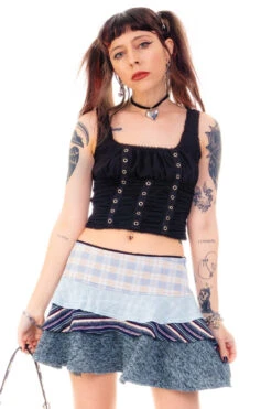 Annika Blue Tiered Mini Skirt -TUNNEL Vision Shop HS115 3596 2 43a85331 181d 487f bbd6 f6031b1ca7a3