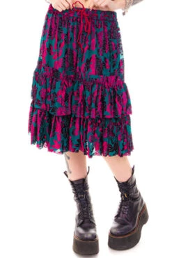 Louisa May Velvet Burnout Ruffle Skirt -TUNNEL Vision Shop HS115 3628 2