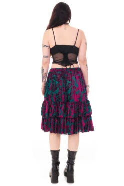 Louisa May Velvet Burnout Ruffle Skirt -TUNNEL Vision Shop HS115 3645