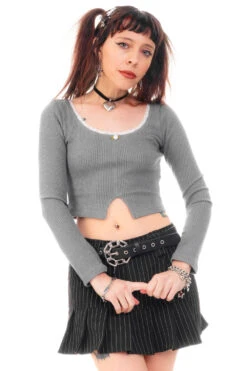 Rosa Grey Lace-Trimmed Thermal Long-Sleever 35 Rosa Grey Lace-Trimmed Thermal Long-Sleever -TUNNEL Vision Shop HS115 3654 e4ad24ba 7796 49c0 92af 8133aa21a1a5