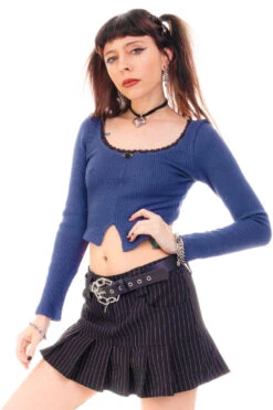 Rosa Blue Lace-Trimmed Thermal Long-Sleever 37 Rosa Blue Lace-Trimmed Thermal Long-Sleever -TUNNEL Vision Shop HS115 3685 ee990051 3386 40d5 9f85 9c31527f025d