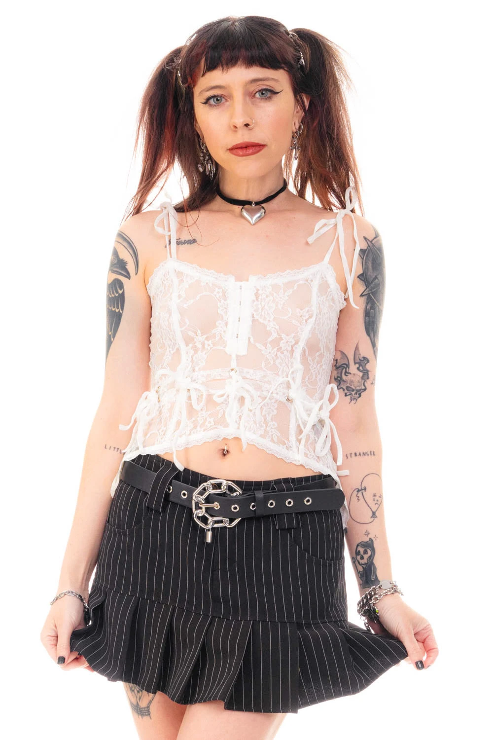 Gwendolyn White Lace Tie-Up Camisole 15 Gwendolyn White Lace Tie-Up Camisole - Image 15