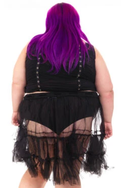 Louisa May Sheer Black Ruffle Skirt 35 Louisa May Sheer Black Ruffle Skirt -TUNNEL Vision Shop HS115 3720