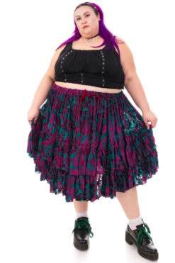 Louisa May Velvet Burnout Ruffle Skirt -TUNNEL Vision Shop HS115 3729