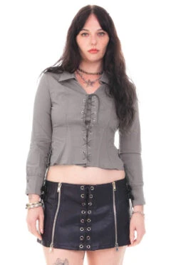 Libby Cement Corset-Lace Shirt -TUNNEL Vision Shop HS115 3741