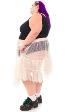 Louisa May Sheer Floral Ruffle Skirt 33 Louisa May Sheer Floral Ruffle Skirt -TUNNEL Vision Shop HS115 3748