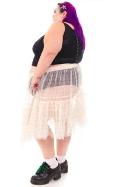 Louisa May Sheer Floral Ruffle Skirt 34 Louisa May Sheer Floral Ruffle Skirt -TUNNEL Vision Shop HS115 3749