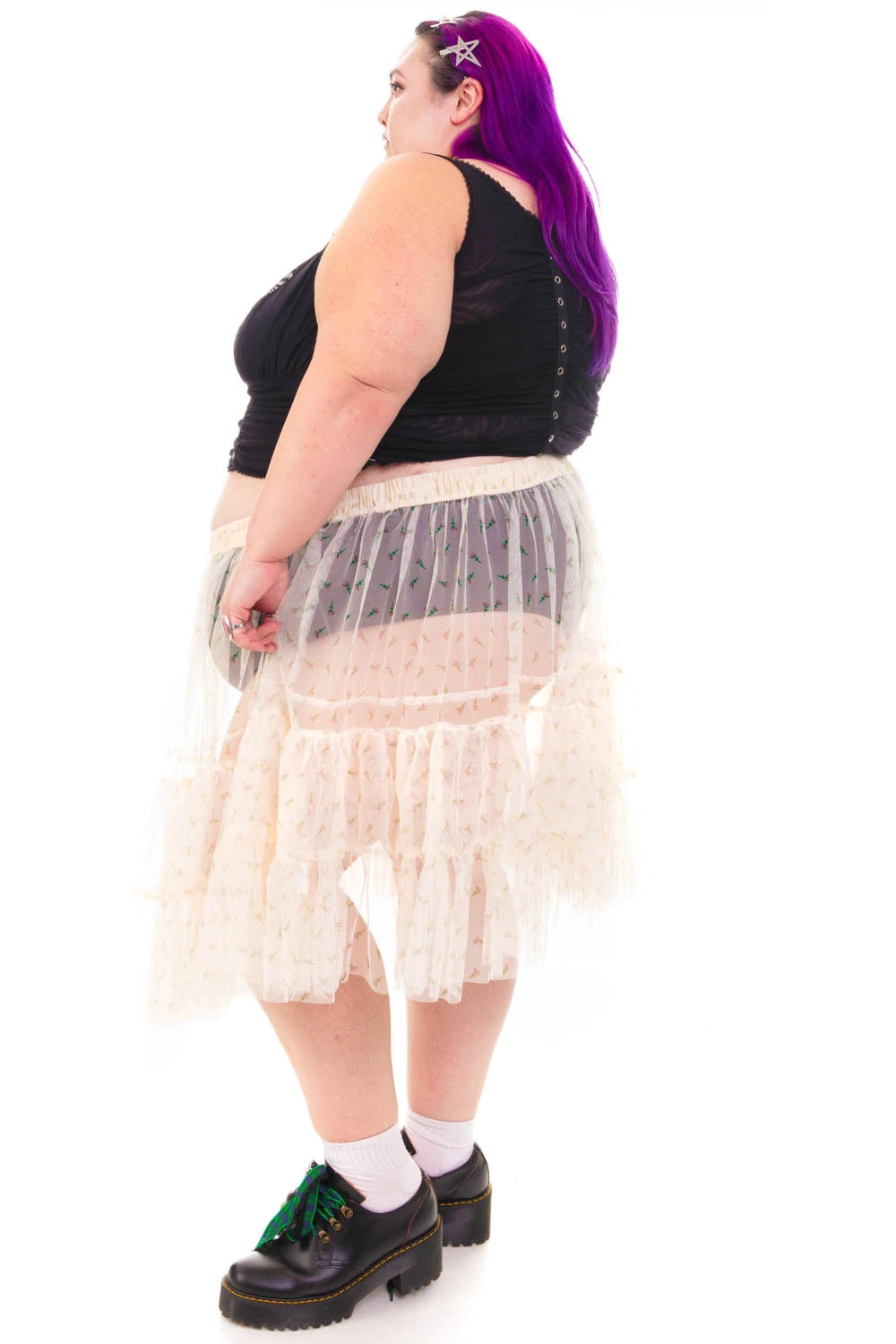 Louisa May Sheer Floral Ruffle Skirt 15 Louisa May Sheer Floral Ruffle Skirt - Image 15