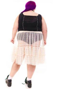 Louisa May Sheer Floral Ruffle Skirt 35 Louisa May Sheer Floral Ruffle Skirt -TUNNEL Vision Shop HS115 3750