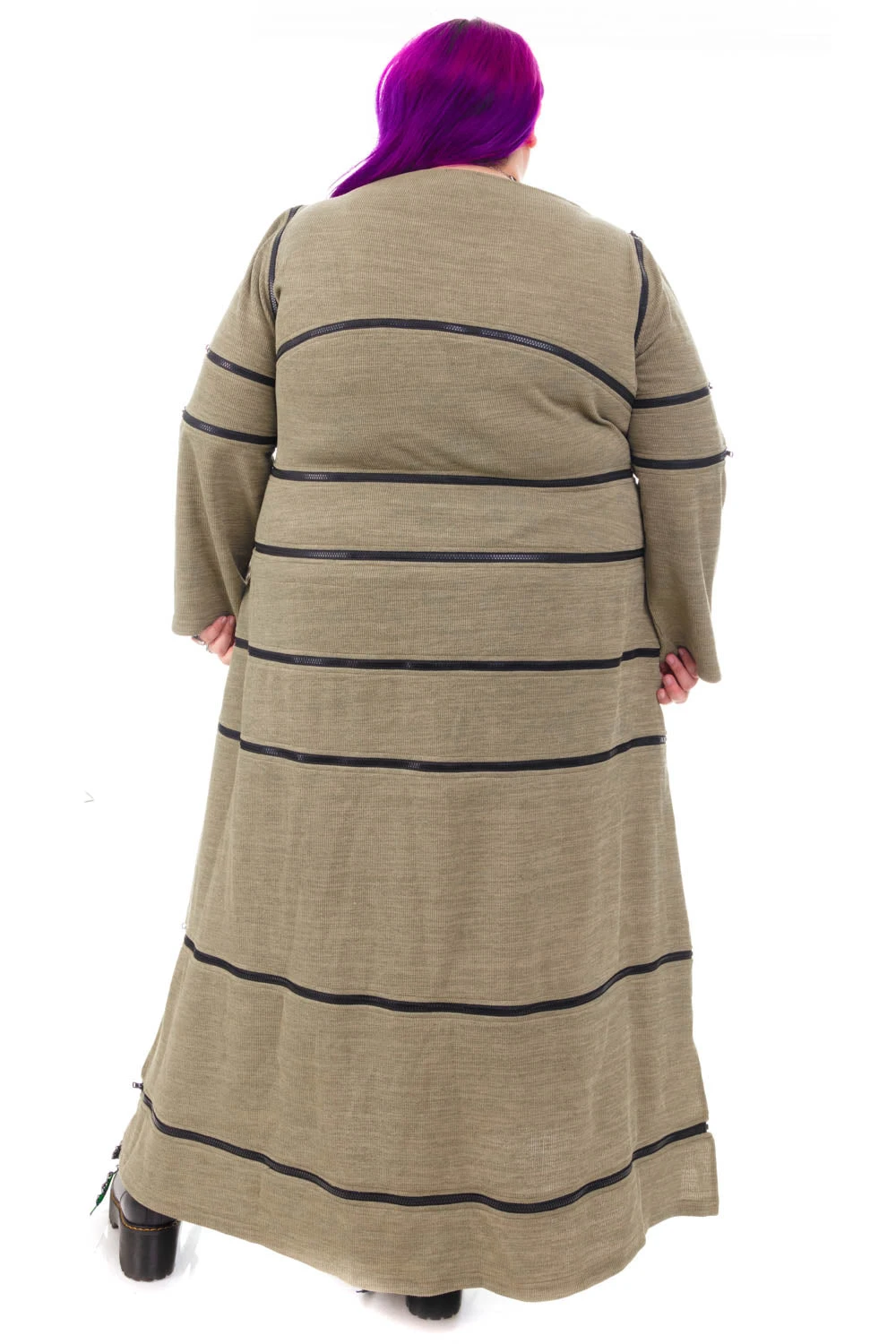 40-in-1 Olive Green Zip-Off Convertible Dress 20 40-in-1 Olive Green Zip-Off Convertible Dress - Image 20