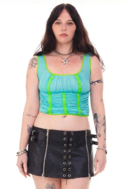 Lexi Aqua Grommet Top 23 Lexi Aqua Grommet Top -TUNNEL Vision Shop HS115 3790