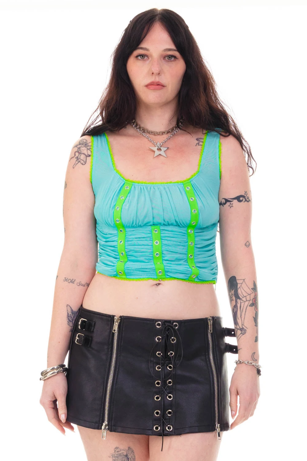 Lexi Aqua Grommet Top 6 Lexi Aqua Grommet Top - Image 6