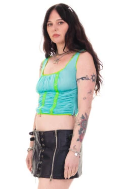 Lexi Aqua Grommet Top 24 Lexi Aqua Grommet Top -TUNNEL Vision Shop HS115 3791