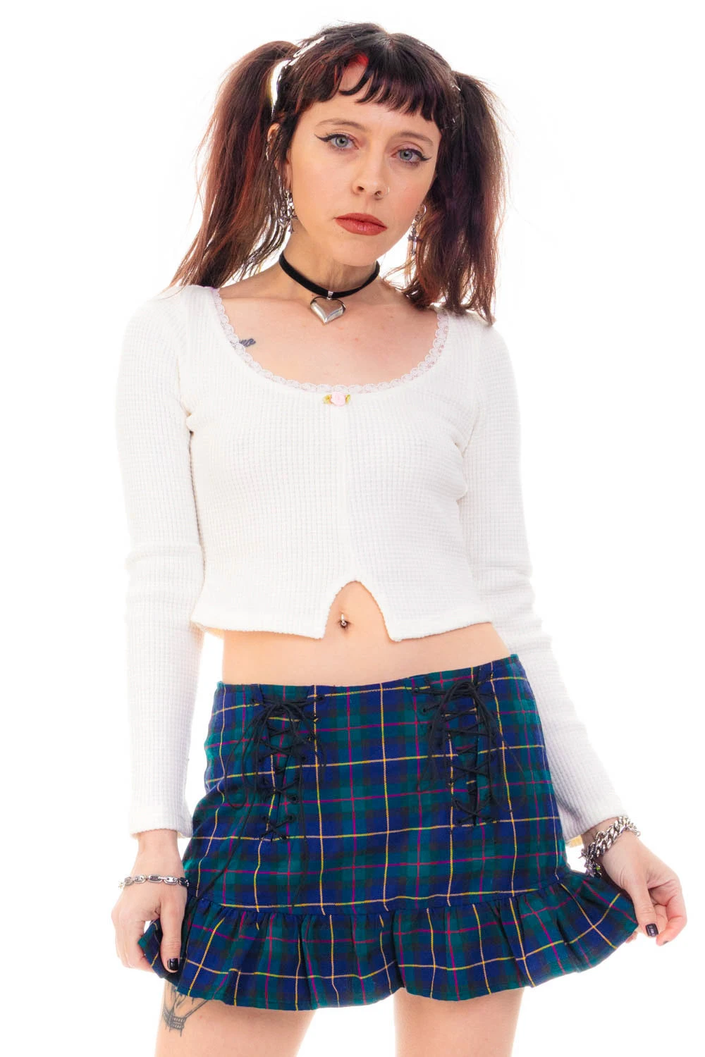 Rosa White Lace-Trimmed Thermal Long-Sleever 16 Rosa White Lace-Trimmed Thermal Long-Sleever - Image 16