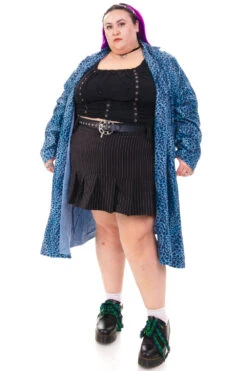 Mazzy Blue Cheetah Longline Jacket -TUNNEL Vision Shop HS115 3819