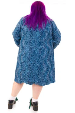Mazzy Blue Cheetah Longline Jacket -TUNNEL Vision Shop HS115 3823