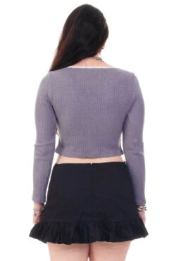 Rosa Grey Lace-Trimmed Thermal Long-Sleever 27 Rosa Grey Lace-Trimmed Thermal Long-Sleever -TUNNEL Vision Shop HS115 3842