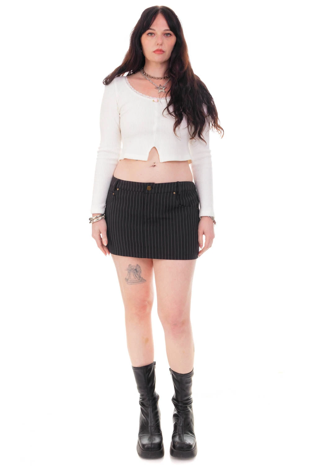 Rosa White Lace-Trimmed Thermal Long-Sleever 7 Rosa White Lace-Trimmed Thermal Long-Sleever - Image 7