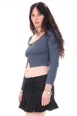 Rosa Blue Lace-Trimmed Thermal Long-Sleever 29 Rosa Blue Lace-Trimmed Thermal Long-Sleever -TUNNEL Vision Shop HS115 3903