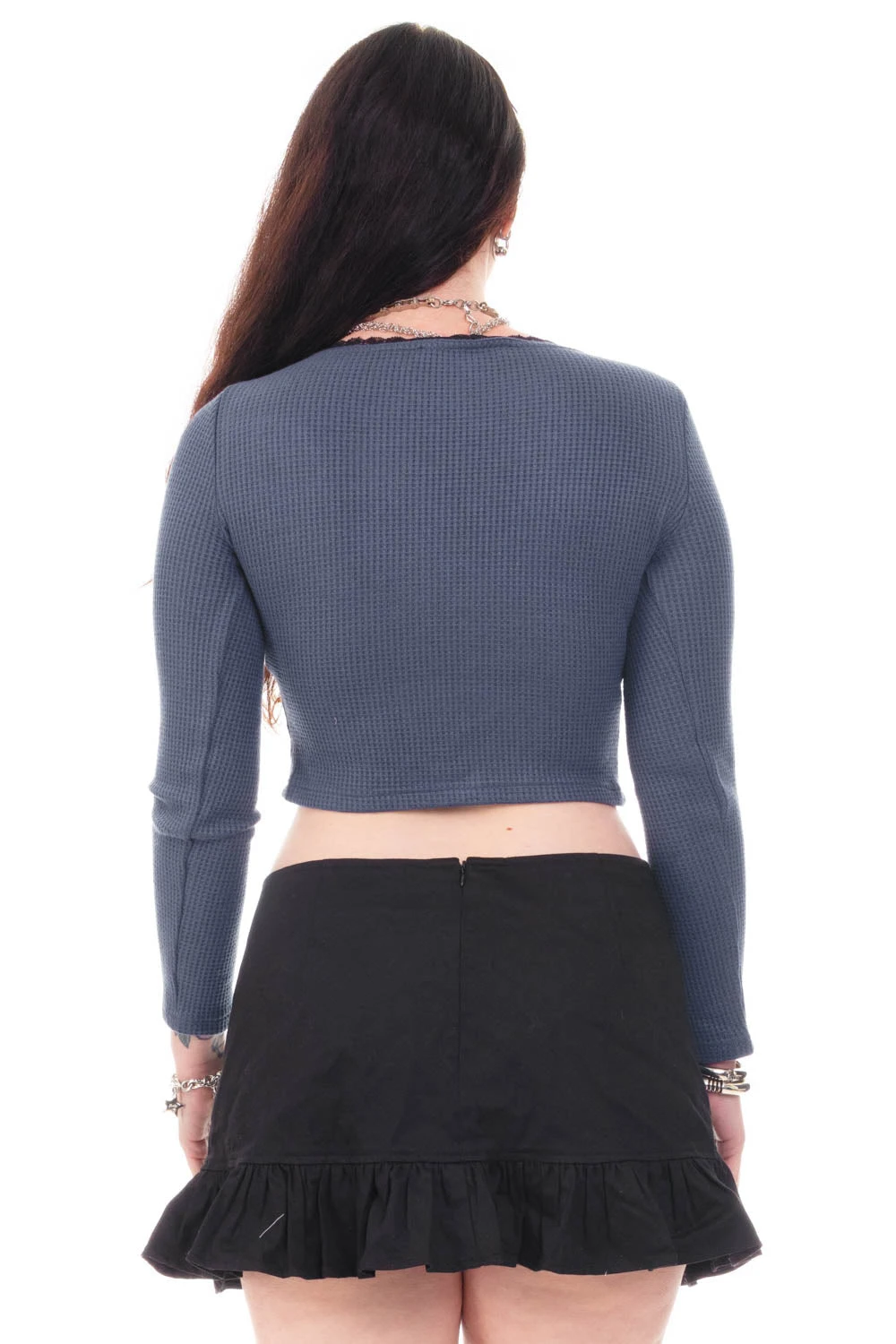 Rosa Blue Lace-Trimmed Thermal Long-Sleever 11 Rosa Blue Lace-Trimmed Thermal Long-Sleever - Image 11