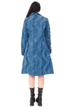 Mazzy Blue Cheetah Longline Jacket -TUNNEL Vision Shop HS115 3931