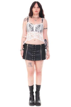 Gwendolyn White Lace Tie-Up Camisole 22 Gwendolyn White Lace Tie-Up Camisole -TUNNEL Vision Shop HS115 3969