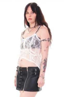 Gwendolyn White Lace Tie-Up Camisole 24 Gwendolyn White Lace Tie-Up Camisole -TUNNEL Vision Shop HS115 3972