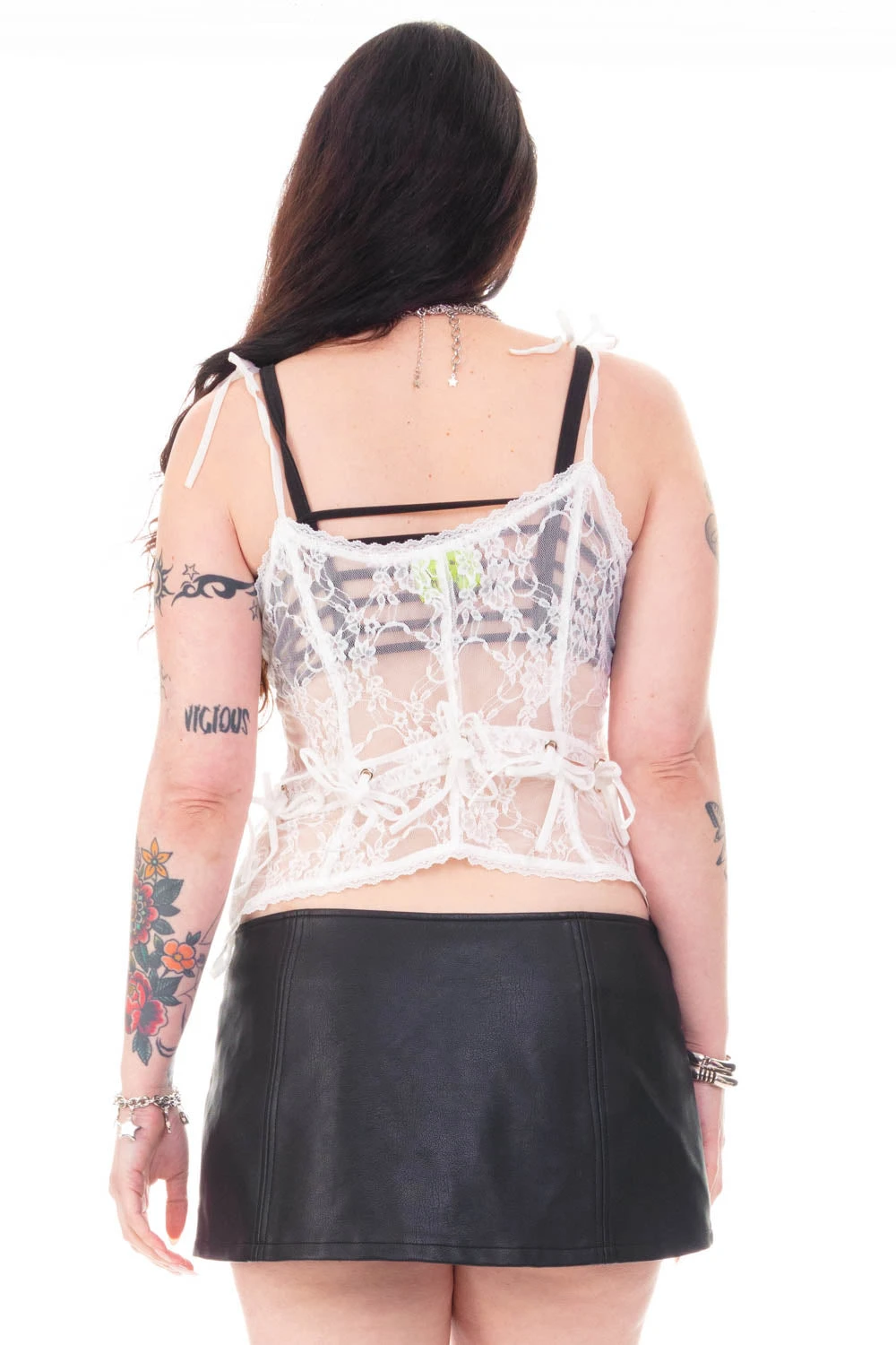 Gwendolyn White Lace Tie-Up Camisole 7 Gwendolyn White Lace Tie-Up Camisole - Image 7