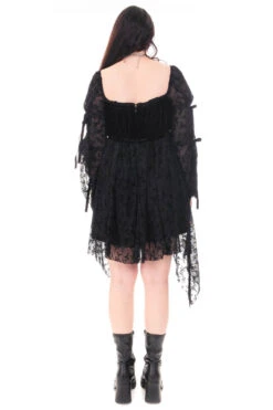 Desdemona Black Velvet Mix Dress 26 Desdemona Black Velvet Mix Dress -TUNNEL Vision Shop HS115 3980