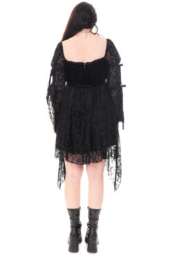 Desdemona Black Velvet Mix Dress 27 Desdemona Black Velvet Mix Dress -TUNNEL Vision Shop HS115 3981