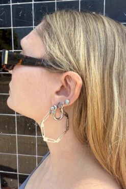Safety Pin Hoop Earrings -TUNNEL Vision Shop IMG 0974