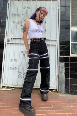 Black 5-in-1 Convertible Zip-Off Cargo Pants -TUNNEL Vision Shop IMG 14662