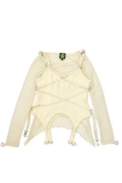 Gish Cream Convertible 3-in-1 Layered Top