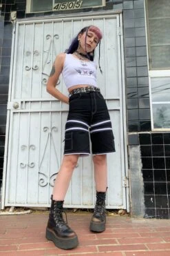 Black 5-in-1 Convertible Zip-Off Cargo Pants -TUNNEL Vision Shop IMG 15662