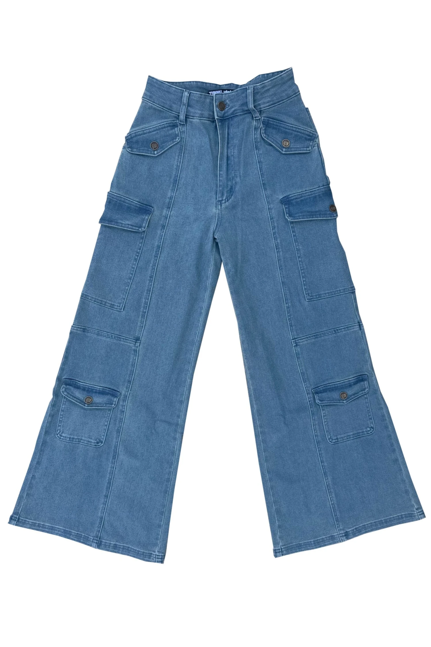 Reggie Blue Denim Cargo Baggies 2 Reggie Blue Denim Cargo Baggies - Image 2