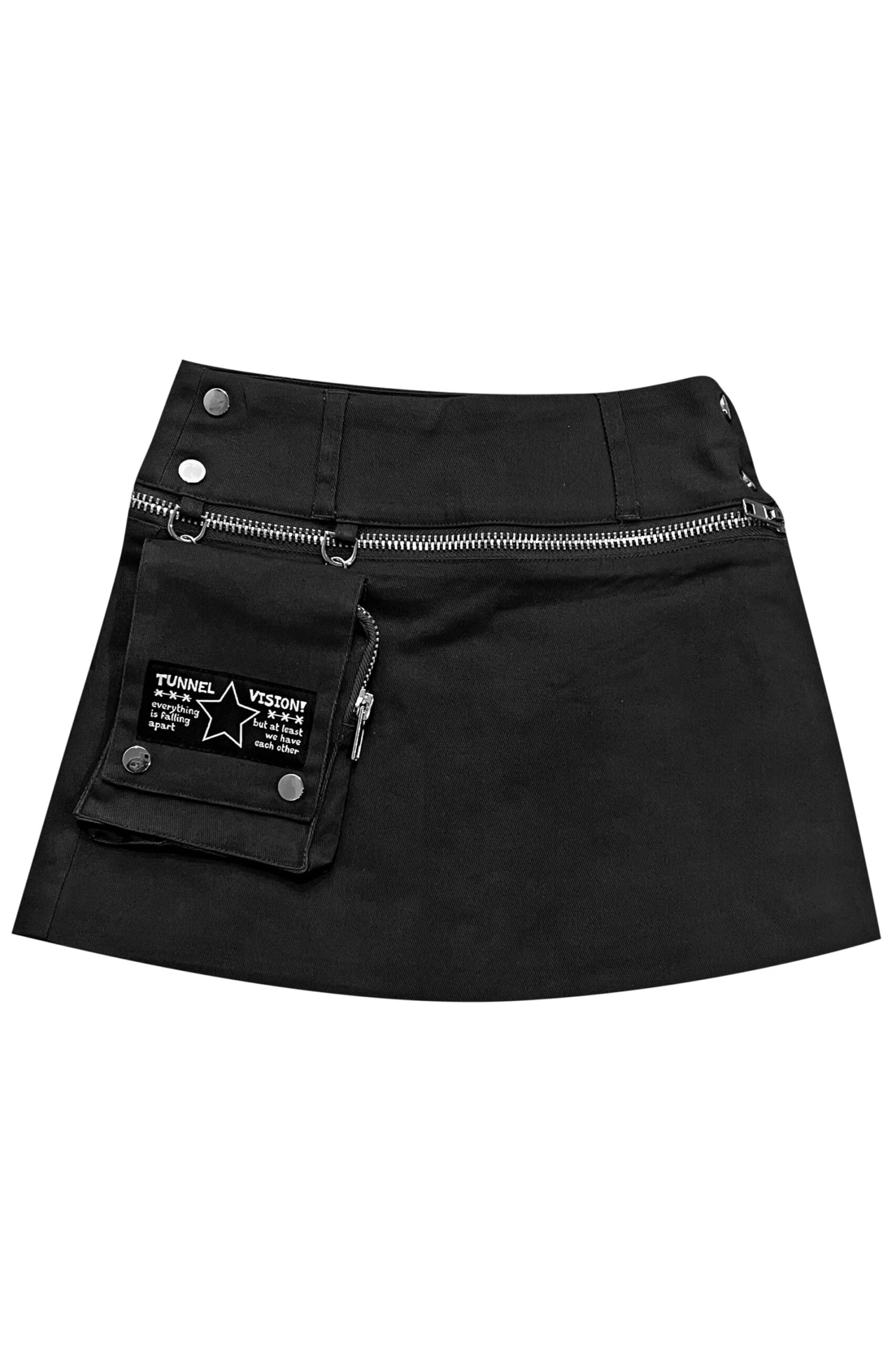 Max Black Utility Mini Skirt 1 Max Black Utility Mini Skirt