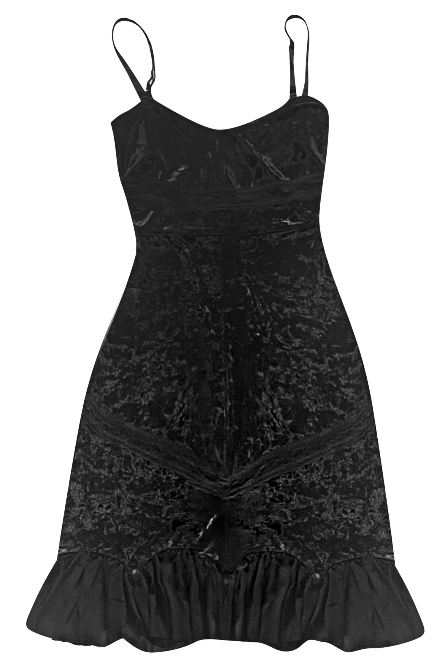 Luci Black Velvet Midi Dress 1 Luci Black Velvet Midi Dress