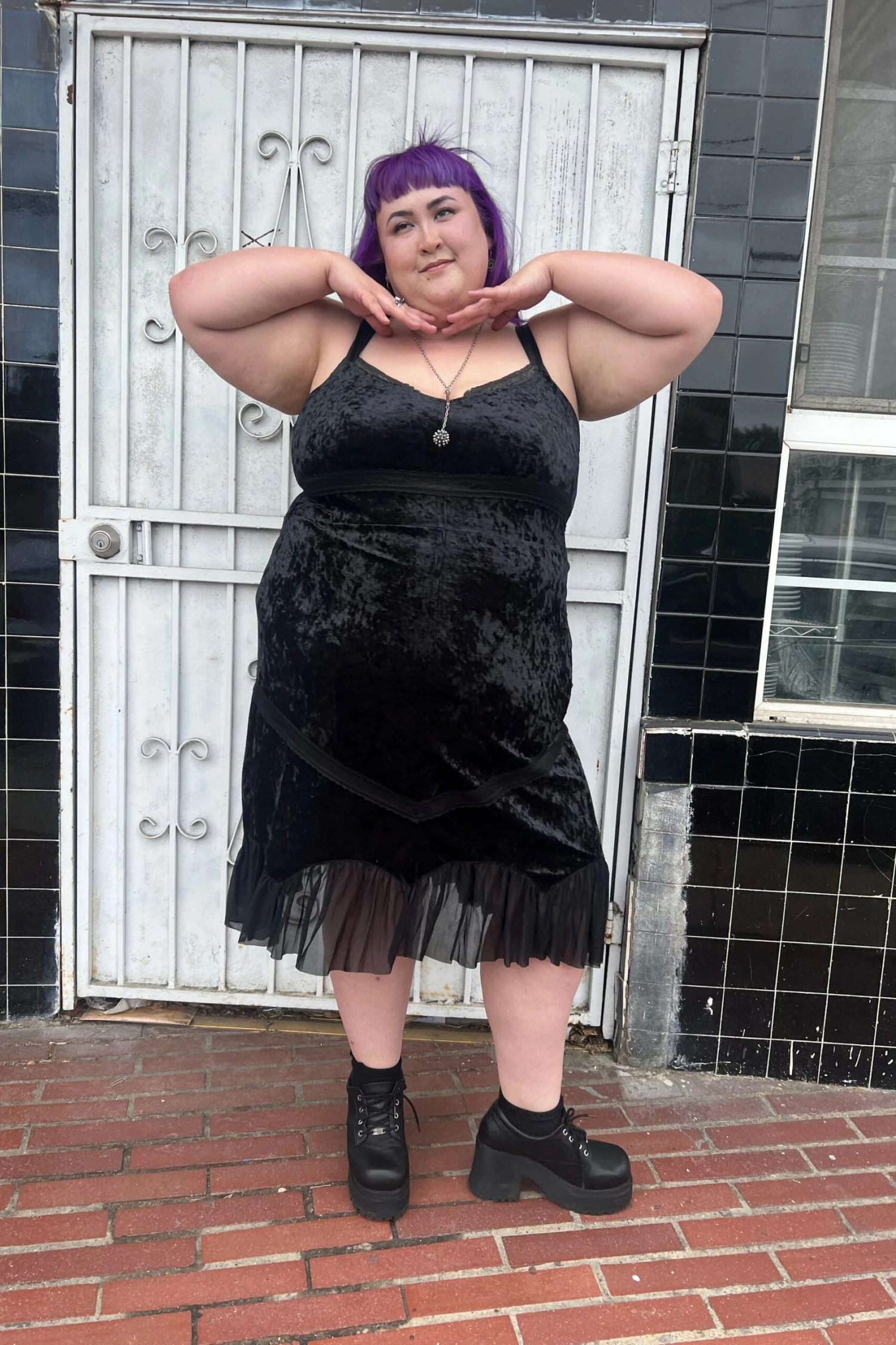 Luci Black Velvet Midi Dress 5 Luci Black Velvet Midi Dress - Image 5